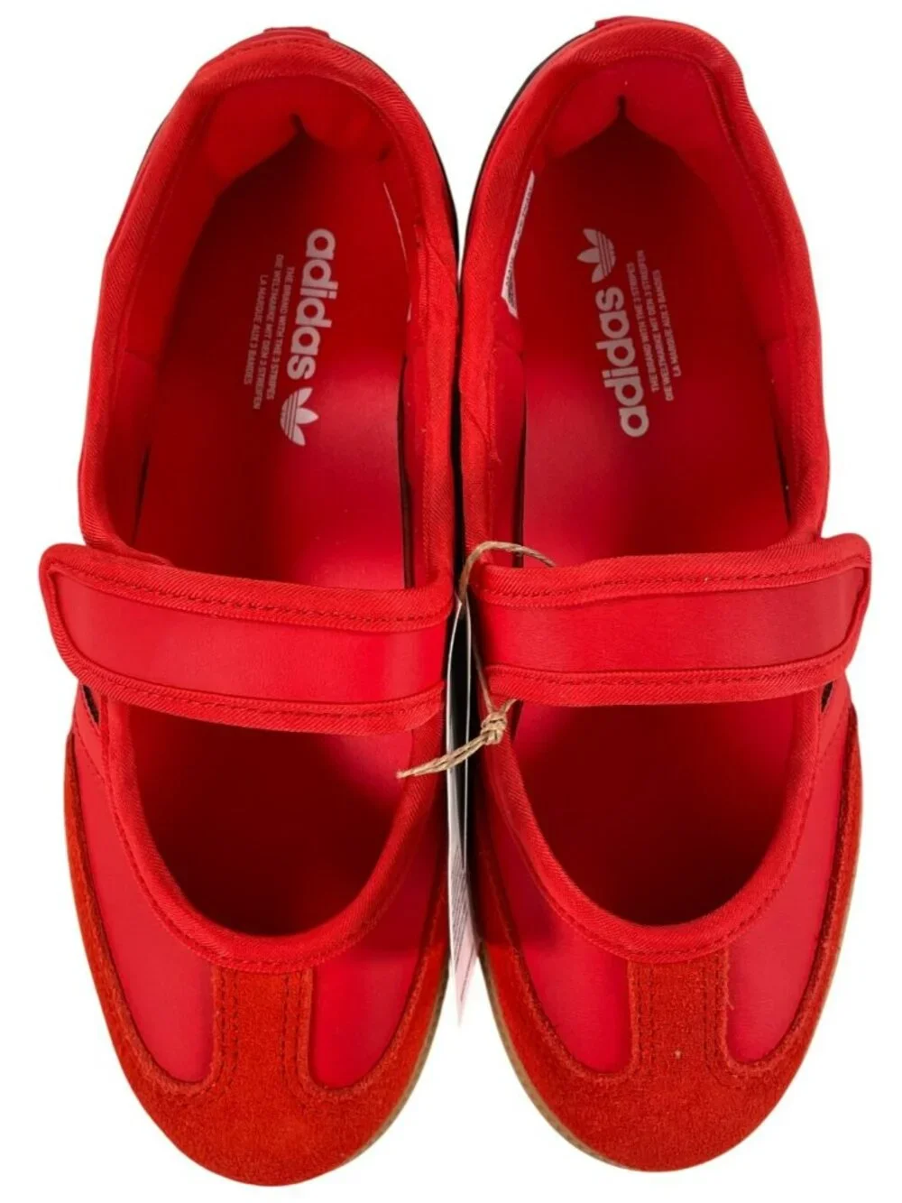 Adidas Samba Jane J Red Shoes Velcro Strap Casual Style KK1435 Kids Size 4 NEW